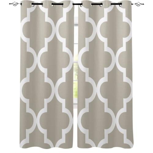 Geometric Morocco Style Blackout Curtains for Children Kids Home Decor Bedroom Living Room High Shading Window Curtains
