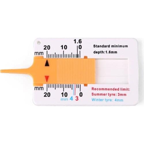 Measure Tool Tyre Tread Depth Gauge Tread Depth Meter for Car Trailer Motorcycle Caravan Trailer Wheel Car Accessories