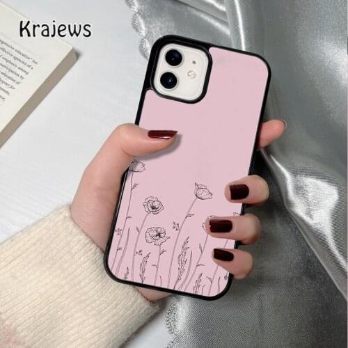 Krajews Dainty Flowers coque Phone Case for iPhone 12 mini 5 6S 7 8 PLUS X XS XR 11 PRO MAX SE 2020 Back Cover Funda Shell
