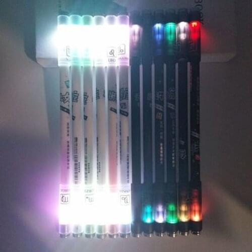 Creative Turn Spinning Gaming Pen Glow Rotating Ballpoint Pens For Kids Colorful Light Bright Led Flash Gift Toy School Supply