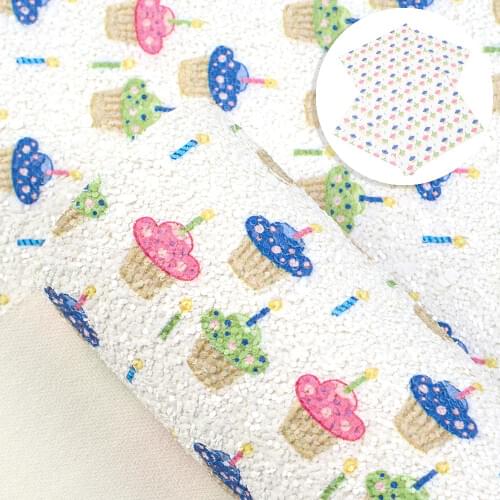 Fruit Flower Heart 20*33cm Chunky Glitter Synthetic Leather Patchwork For Hair Bow Bag Wallet Phone Cover DIY,1Yc10381