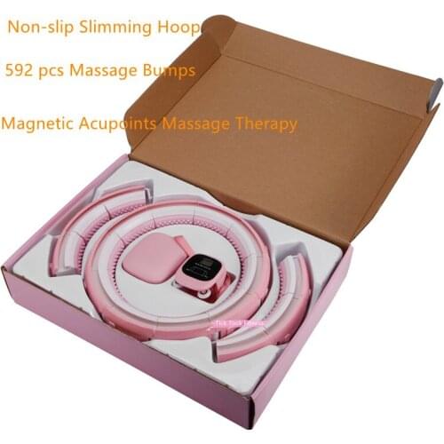 Non Slip-Off Fitness Circle Thin Waist Slender Ring Gym Yoga Workout Lose Weight Flat Abdomen Magnetic Massage Slimming Hoop