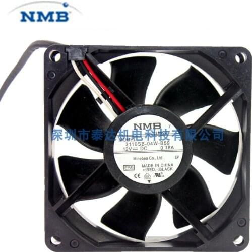 NMB-MAT 3110SB-04W-B59 E59 Server Cooling Fan DC 12V 0.18A 80x80x25mm 3-wire