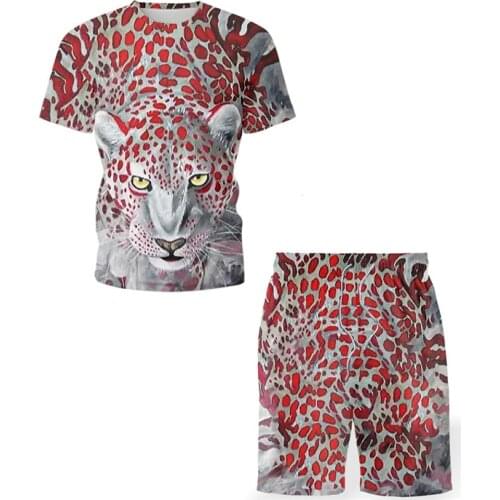 2021 New Mens Sets Summer Fashion Punk Casual T-Shirt Chic Sport Shorts High Street Men Sportswear Beach Street Sweatshirt