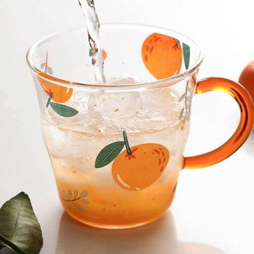 Очки кружка Transparent Glass Heat Resistant Cute High Borosilicate Water Cup With Handle Creative Home Coffee Mugs Furnishing