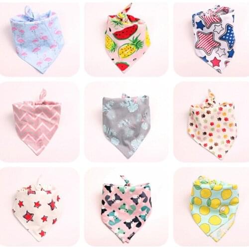 Pet Neckerchief Cat dog Accessories Scarf Waterproof Printing Bandana Bibs Scarf Collar Pet Saliva Towel Cotton Triangle Towel