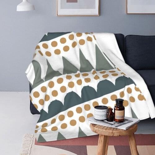 Abstract Geometric Mosaic Vintage Ethnic Seamless Super Soft Cozy Fleece Throw Blanket For Couch Bed Dropship Decorative Throw