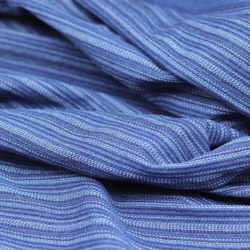 Striped jacquard denim high-grade washed soft hand fabric