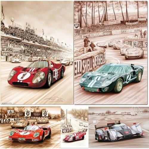 Le Mans 24 Hours Rally Championship poster print on canvas Nordic wall art pictures for living room home decoration frameless