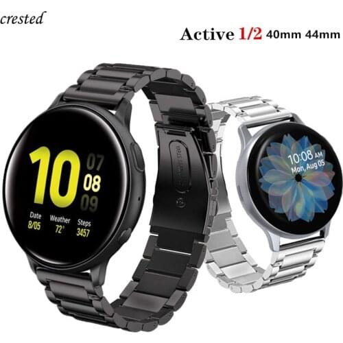 Stainless Steel band for Samsung Galaxy watch Active 2/46mm/42mm strap Gear S3 Frontier band Huawei watch GT 2 bracelet Active2