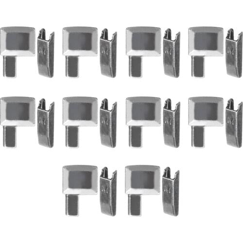 10 Sets Gun Black Color Metal Repair Zipper Stopper Open End Zipper Stopper DIY Sewing Zipper Accessories for Clothes