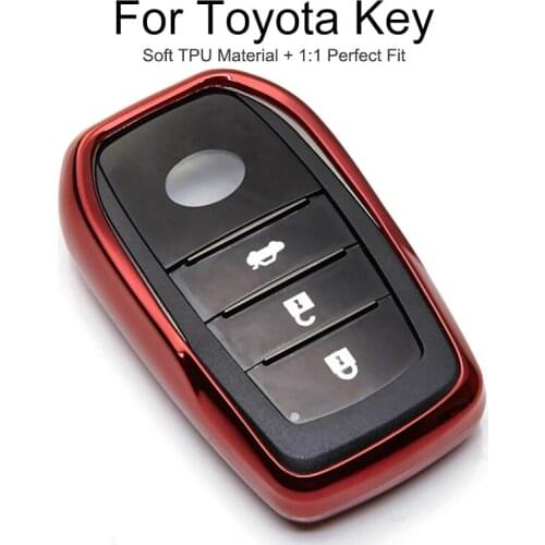 TPU Car Key Cover Case For Toyota Hilux Aqua Vitz Avensis T27 Crown Corolla 2015 Alphard Sienna Avalon Key Chain Ring Styling