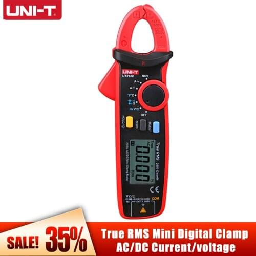 UNI-T UT210E UT210A True RMS Mini Digital Clamp AC/DC Current/voltage Automatic Range VFC Capacitor Non-contact Multimeter