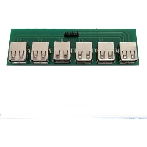 1pc USB 2.0 To DIP Adapter 6pin connector 6 USB Female Connector B Type PCB Converter Breadboard USB switch Board SMT Mother