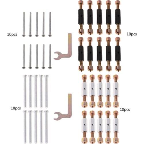 10 Pairs 86 Type Wall Switch Cassette Lower Case Damage Repair Tools Adjustable Length Bracket Rod Lever Socket Screw