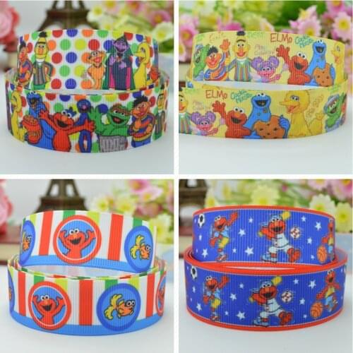 10 Yards 22mm 7/8" cartoon ribbon Printed grosgrain ribbon hair bow Headwear DIY hair accessories retail B0929