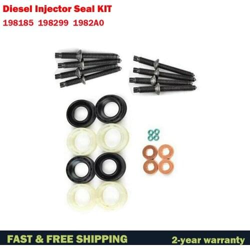 198185 1982A0 198299 For Peugeot 207 307 Citroen C2 C3 Xsara 1.6 Diesel Injector Seal KIT 198185 198299 1982A0 Auto Styling Part