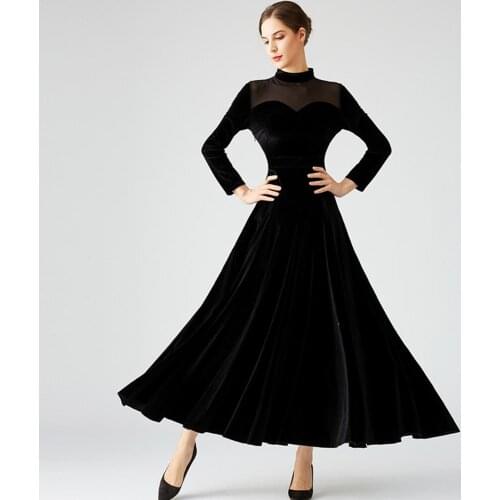 2021 Ladies Velvet Ballroom Dancing Practice Dresses