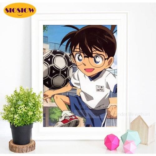 5d Posters Diy Diamond Painting Anime Detective Conan Full Drill 3d Diamond Mosaic Embroidery Cross-Stitch Decor Home Room Teen