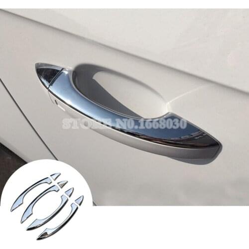 For Audi A4 S4 ABS Chrome Car Door Handle Cover Trim 2009-2015 8pcs Car accesories interior Car decoration