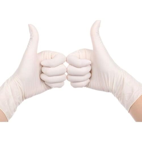 White Disposable Latex Gloves Non-Slip Powder free Gloves for Household gardern Cleaning Products