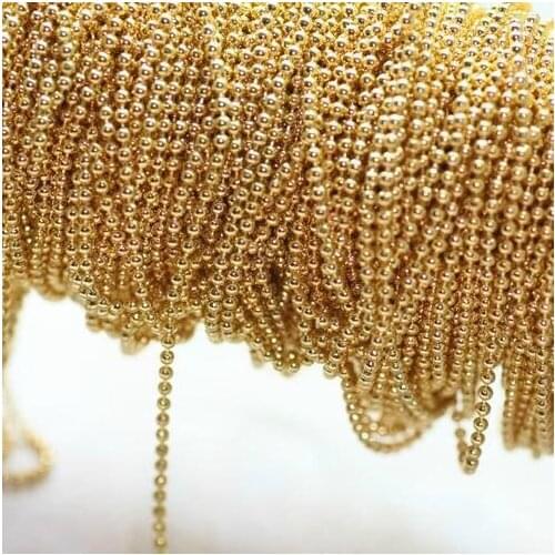 Free shipping!!!! 100m/lot 1.5mm ball jewelry chain findings