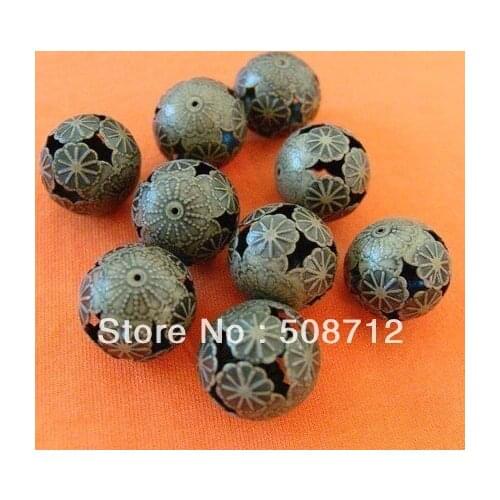 Free shipping!!!!! wholesale 100pcs 20mm Bronze FILIGREE BEADS/End Spacer Beads