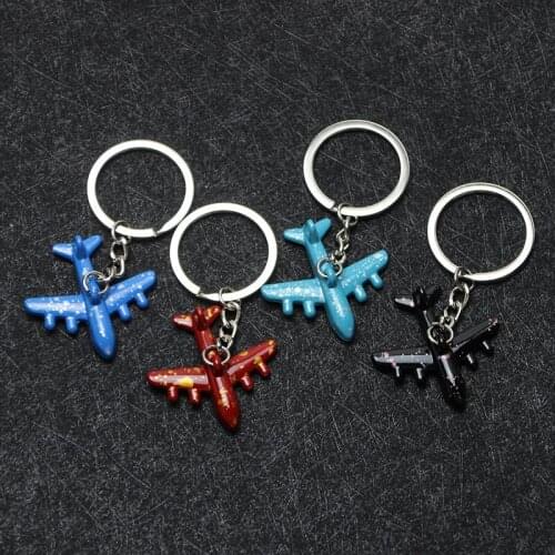 BUDROVKY Airplane Key Chain Creative Aviation Key Ring Car Gift Custom Key Ring Dropshipping