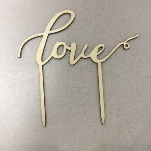 Wood love cake toppers wedding cake toppers wedding decoration