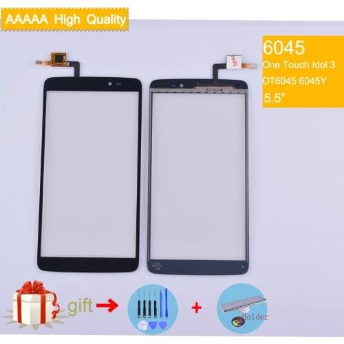 For Alcatel One Touch Idol 3 6045 OT6045 6045Y touch screen Front Glass Digitizer Panel Sensor Glass Lens Replacement cell phone