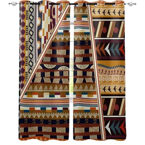 American Style Ethnic Windows Curtains For Living Room Bedroom Decorative Kitchen Curtains Drapes Treatments