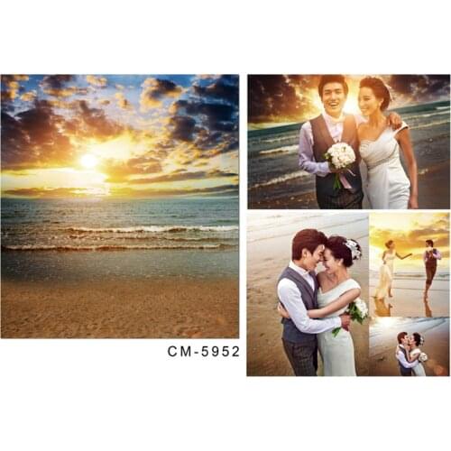 Photographic Backdrops for Studio 5x7 Beach Sunset Real Professional Background For Wedding Photo Shoots Custom Photo Backdrops