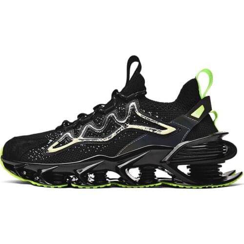 21Summer Fly Kintting Breathable Popcorn Soft Soles Fashion Casual Sneaker Mens Running Shoes Black Big Size Walking Footwear