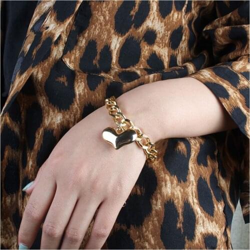 HaHaGirl Bohemian Heart Summer Bracelets For Women Fashion Gold Color Chain Bracelets 2021 New Trend Jewelry Wedding Party Gifts