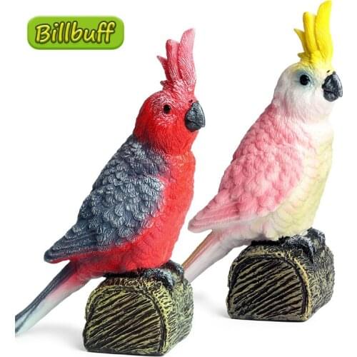 Hot Simulation Bird Animals Plastic Action ABS Model Parrot Figures Collection Dolls Educational Toy for children Ornaments Gift