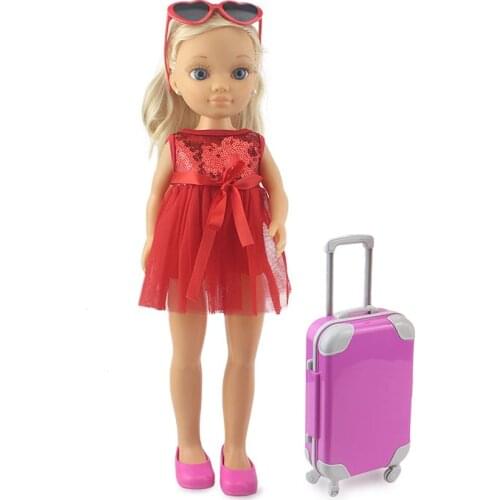 2021 Fashion Travel Suitcase For 42cm FAMOSA Nancy Doll (Doll is not included), Doll Accessories Shoes