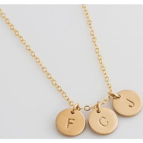 New Tiny Initial Letter Pendant Necklace for Women 26 Alphabet Charms Gold/Sliver Link Chain Couple Necklaces Name Jewelry