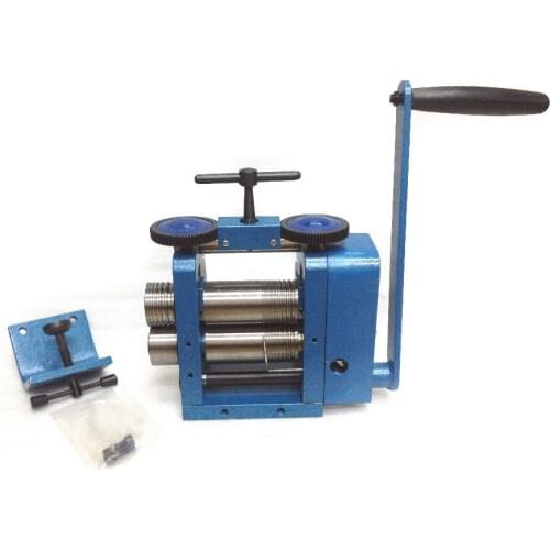 Newest BLUE Rolling Mill ( 4 ROLLERS ), Hand Operated jewelry rolling mill with Maximum opening 10 mm, goldsmith tool joyeria