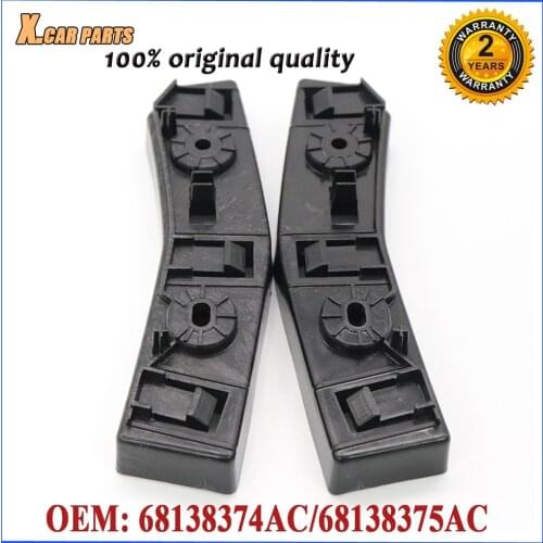 A Pair 68138374AC 68138375AC Car Front LH & RH Outer Upper Bumper Support Bracket Cover For Jeep Cherokee 2014-2018 2.4L 3.2L