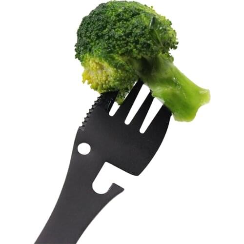 Perfeclan Camping Spoon Fork Beer Bottle Opener Multifunction Tool Outdoors