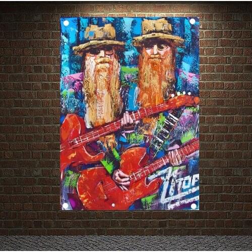 Rock and Roll Band Singer Music Posters High Quality Print Art Canvas Banner Four-hole Flag Background Wall Hanging Home Decor 3