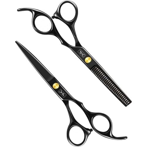 Professional 6'' 440C Barber Hairdressing Scissors Thin Shear Flat Shears Beauty Hairdressing Scissors Scissors For Barber Shop