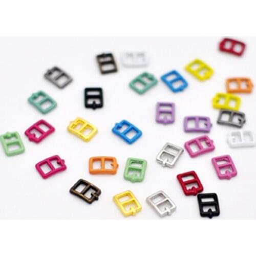 10pcs Mini Ultra-small Tri-glide Buckle Belt Buckle for Doll Bag Buckles DIY Doll Buckle Shoes Clothes Sewing Accessories 5*6