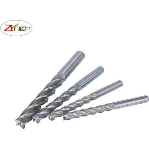 6/8/9/10/12/16/18/20/25mm 4-Flute HSS Cutter elongated high-speed steel end mill Long blade and long handle milling cutter