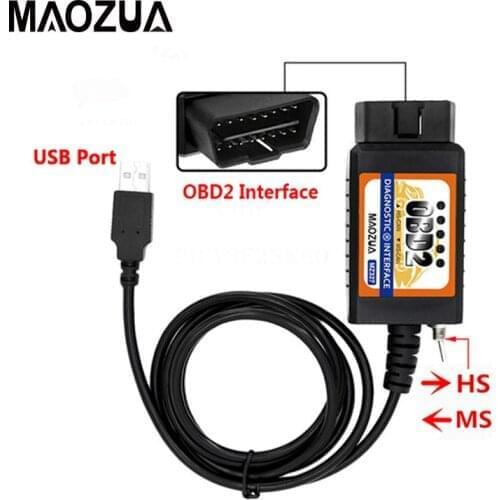 Maozua Real PICI8F25K80 ELM327 USB V1.5 Switch MZ327 ELM 327 OBD2 Code Reader CAN and For MS CAN Car Diagnostic Tool