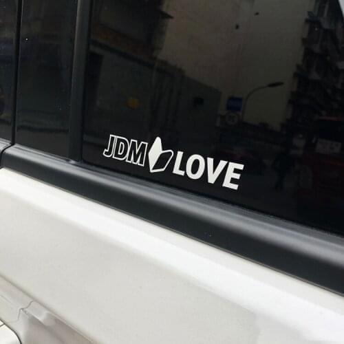 LuLu Sticker #040 JDM LOVE Car Side Window Reflective Stickers and Decals Hella Flush Style Modified Car Motorcycle Helmet Decal
