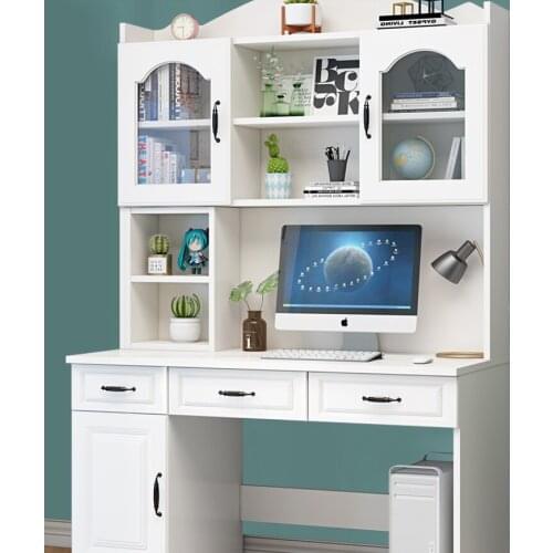 Desk bookshelf combination bookcase integrated desk simple modern household student writing desk bedroom computer desk