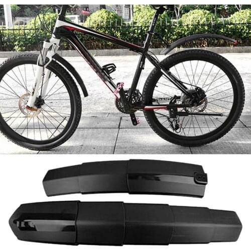 2Pcs Telescopic Bicycle Fenders With Taillight Mountain Road Bike Mudguard Front Rear MTB Mud Guard Wings For Bike Accessories