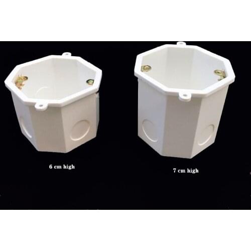 High Quality Heightened Octagonal Wire Junction Box Concealed Bottom Box PVC Flame Retardant Electronic Project Box