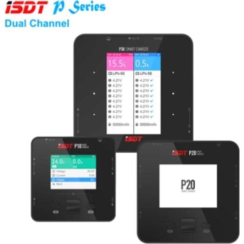 ISDT P30 2000W 60A 2-8S / P20 1000W 40A/ P10 500W 20A Battery Dual Channel Battery Balance Charger For Lilon LiPo LiHV NiMH Pb